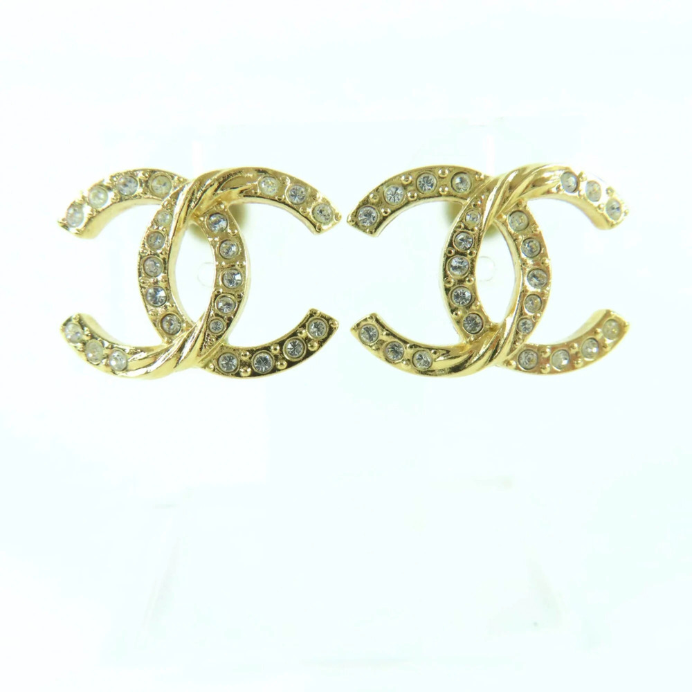 CHANEL Gold Logo Earrings - Picture 2 of 7